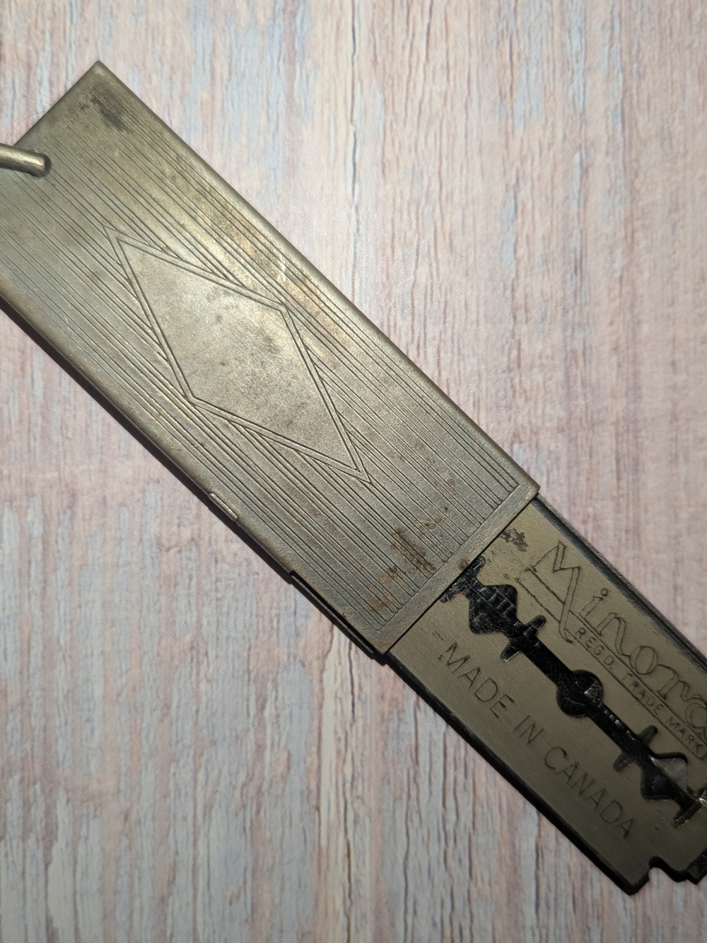 Rare 1930s Gillette Minora Sliding Utility Knife / Razor Blade Holder